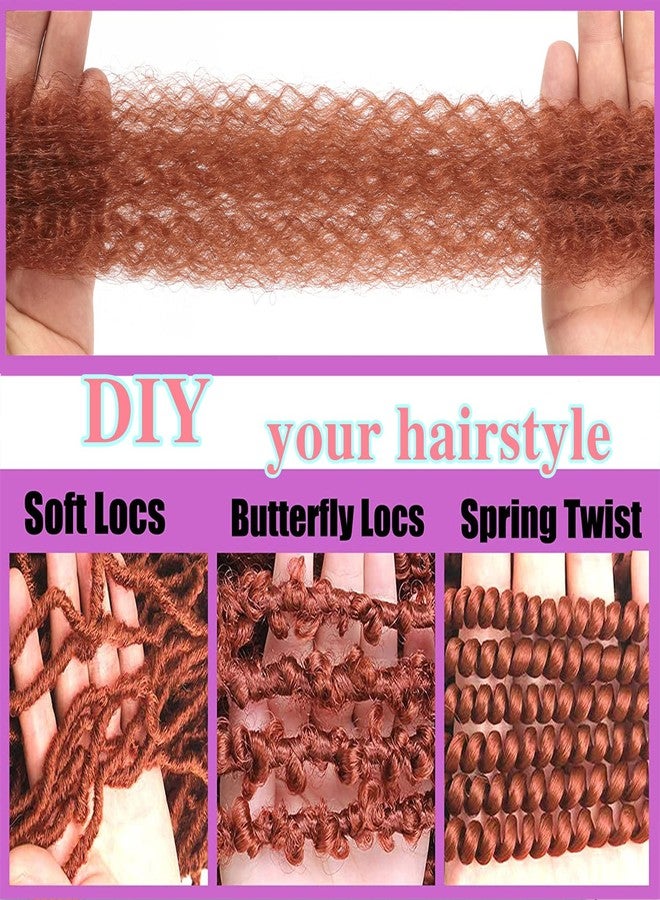 poetically 24 Inch Springy Afro Twist Hair Ginger Afro Twist 350# 8Packs Marley Twist Braiding Hair Pre-Separated Spring Twist Hair for Soft Butterfly Locs Crochet Hair Marley Hair(24 inch, #350) - Image 3