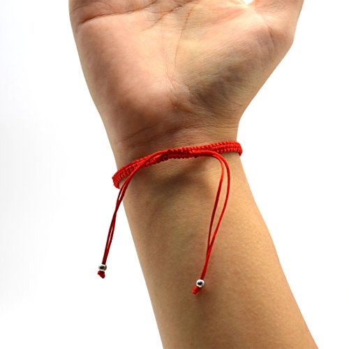 Omonic MAYMII·HOME 6 pcs Lucky Hamsa Red String Line Kabbalah Bracelets Bracelet Bangle Braided String Cord and Rotating Evil Eye Hamsa Hand - Jewish Amulet Pendant Jewelry for Success and Lucky - Image 4