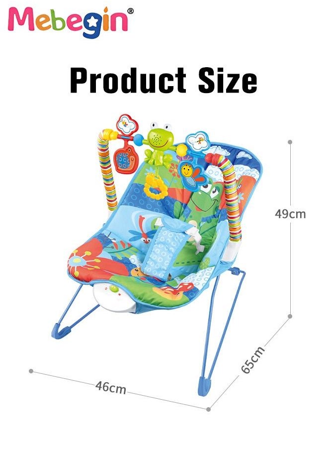 2 In 1 Baby Bouncer Chair with Removable Toy Bar, Washable Cushion and Non-slip Base, Adjustable Infant-to-Toddler Rocker with Music and Soothing Vibration Button, Newborn Essentials - pzsku/Z8471339EF09786EB1E2CZ/45/_/1693554181/cf1b039c-9688-4081-abbd-f71e86211718