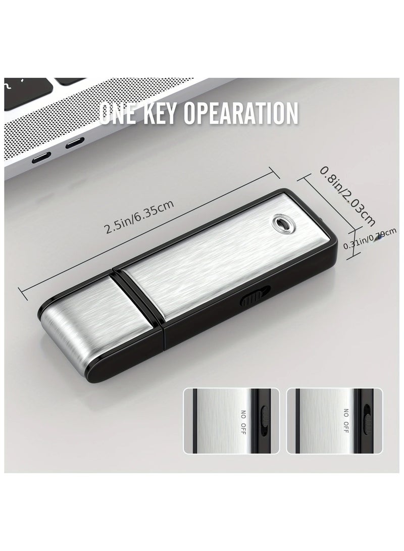 32GB USB Flash Drive Digital Recorder and Voice Recorder with High Definition Noise Reduction Rechargeable Ideal for classroom recording of lessons, lectures, interviews, meetings, press or personal - Image 2