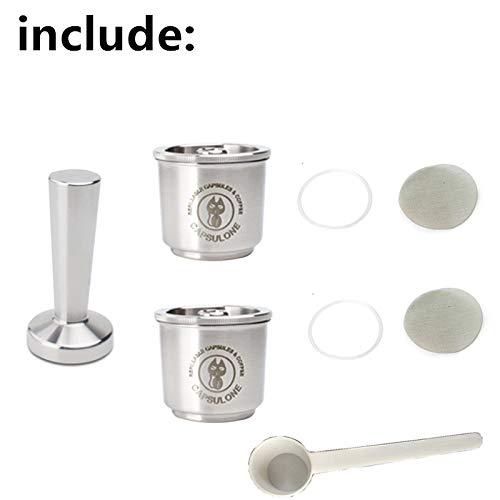 CAPSULONE refillable coffee capsule reusable filter capsule pod fit for illy X1 X7 X9 Y1 Y3 Y5 Y9 machine 2capsule+1tamper - Image 2