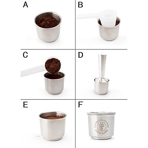 CAPSULONE refillable coffee capsule reusable filter capsule pod fit for illy X1 X7 X9 Y1 Y3 Y5 Y9 machine 2capsule+1tamper - Image 5