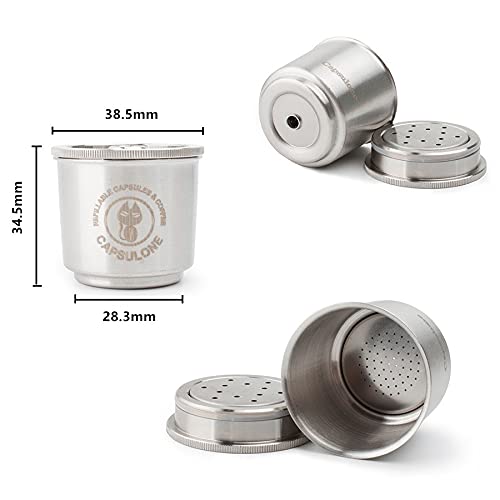 CAPSULONE refillable coffee capsule reusable filter capsule pod fit for illy X1 X7 X9 Y1 Y3 Y5 Y9 machine 2capsule+1tamper - Image 4
