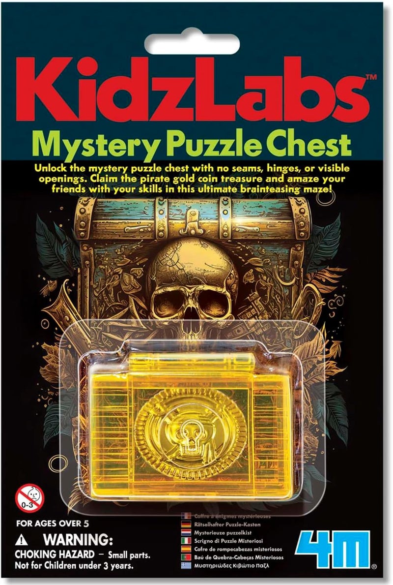 4M KidzLabs Mystery Puzzle Chest – DIY Escape Room STEM Toy for Kids Ages 8+ - Image 1