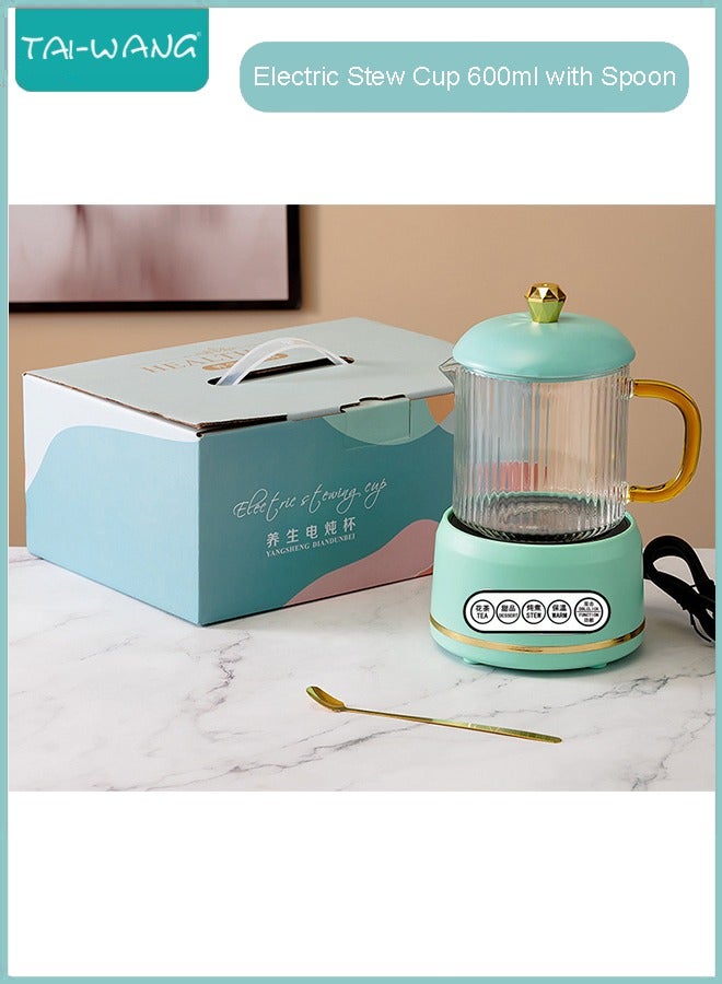 TAI-WANG Mini Multi-functional Automatic Smart Health Kettle  Electric Stew Cup 600ml With Spoon for office home Picnic 