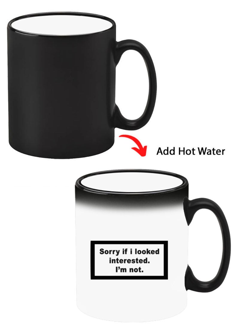 Theodor Color Changing Heat Sensitive Ceramic Mug, Image Revealed When HOT Liquid is Added! I am not black - Image 1
