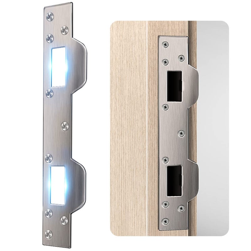 Door Strike Plate Reinforcement Plate Front Door Security Devices Metal Striker Plates Door Latch Plate with 512 inch to 6 inch Hole for Exterior Interior Door Deadbolt Fix Door Frame Door Jamb