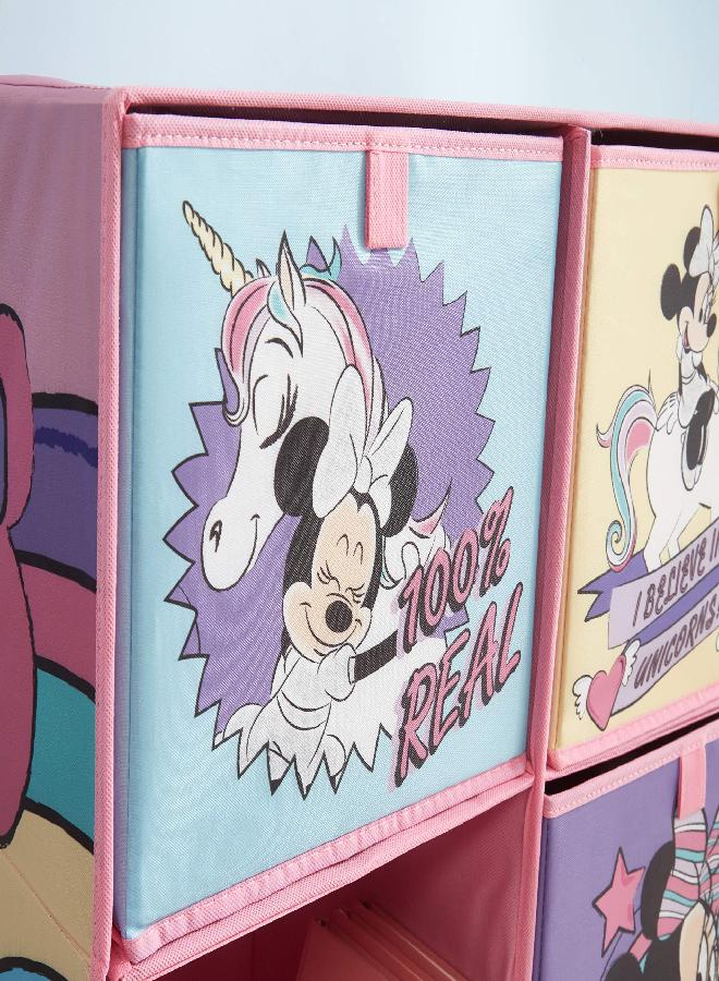 Idea Nuova Idea Nuova Disney Minnie Mouse Collapsible Soft Storage Cubby with 3 Collapsible Cubes  - Image 2