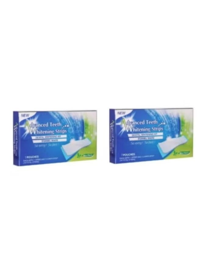RAKO Two pieces of 7 coated teeth whitening strips with an advanced formula - Image 1