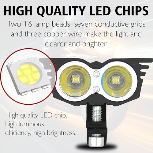 OTO2EYE Power By LIU HJG 1 YEAR WARRANTY 2 LED Owl Eye Headlight Lamp Waterproof CREE LED Fog Light with High/Low Beam Function Universal for Bike, Motorcycle and Cars (30W, White, 2 PC) - Image 3