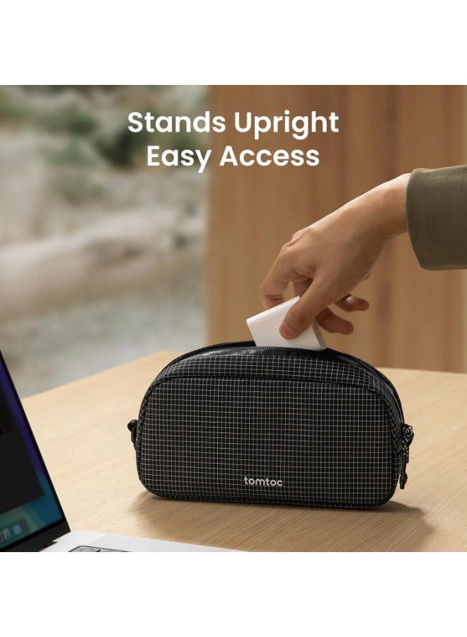 Tomtoc Light-T12 Advanced Tech Organizer – Electronic Accessory Travel Case, Water-Resistant Dual-Compartment Cable Organizer Bag for Charger, Cords, Power Bank, Hard Drive & Phone - Image 5