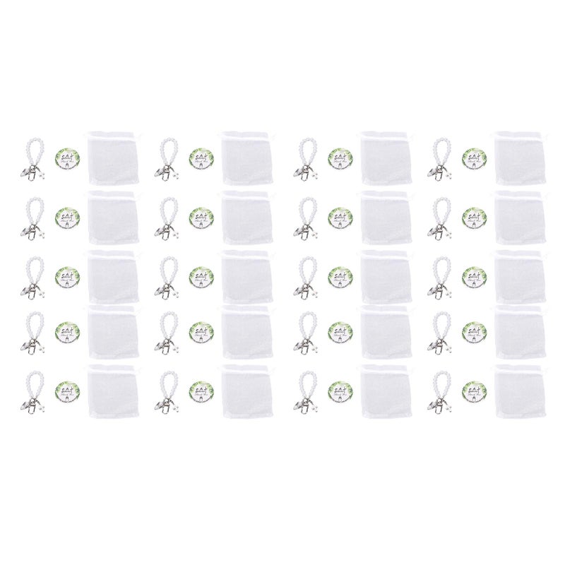 20 Set Pearls Crosses Keychains Multifunctional Pearl Beaded Key Rings for Baptisms Memorial Services Religious Celebrations - Image 2