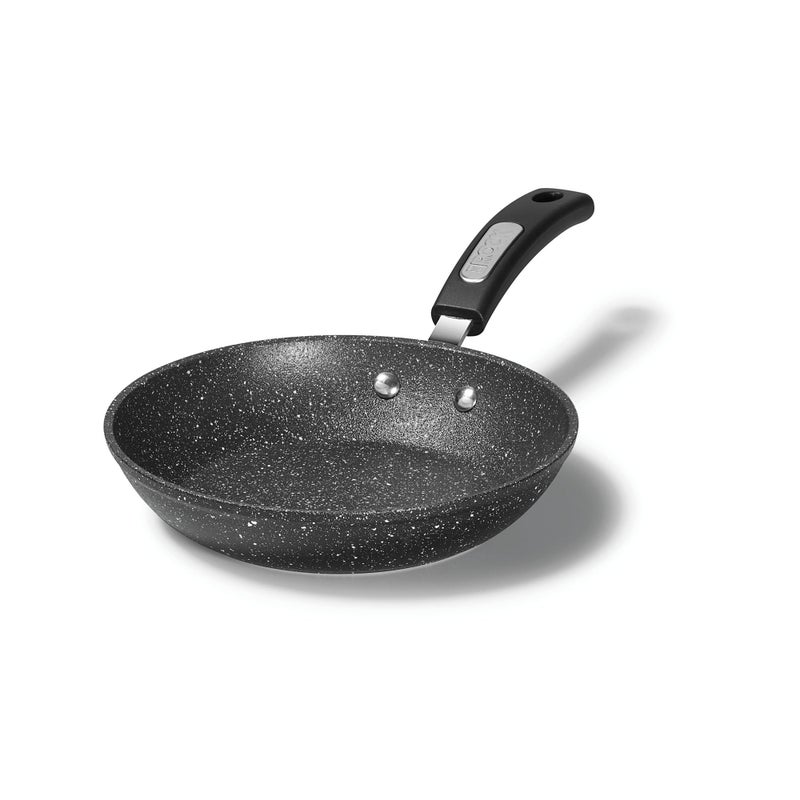 Starfrit The Rock 24 cm 95 NonStick Fry Pan  Durable Forged Aluminum  Oven Safe  PFOA Free  Easy to Clean  Black
