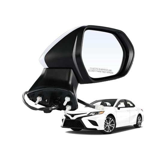 AAAWZDWD Passenger Side Mirror Replacement For Toyota Camry (2018 2019 2020 2021 2022) - Non-Heated Manual Folding without turn signals without Blind White Right Side Mirror Replacement - 8794006800(3Pins) - Image 1