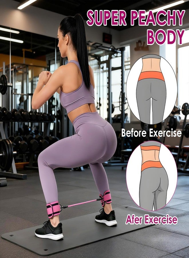 YBEATY Resistance Bands Set, Adjustable Ankle Exercise Bands with Cuffs Home Gym Workout Fitness Equipment with Carry Bag for Women Leg Booty Butt Lift Kickbacks Hip Training Working Out Yoga - Image 4