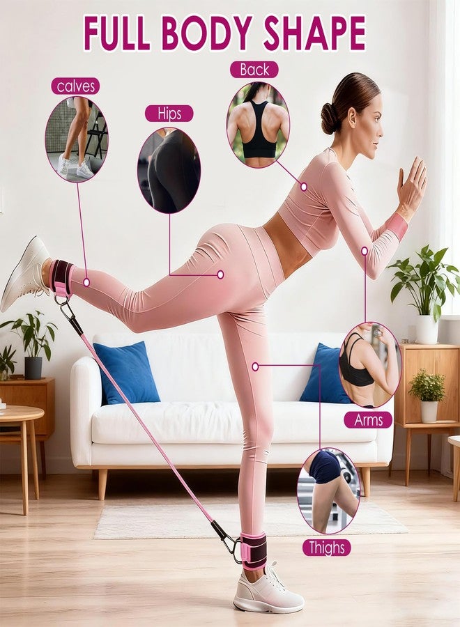 YBEATY Resistance Bands Set, Adjustable Ankle Exercise Bands with Cuffs Home Gym Workout Fitness Equipment with Carry Bag for Women Leg Booty Butt Lift Kickbacks Hip Training Working Out Yoga - Image 5