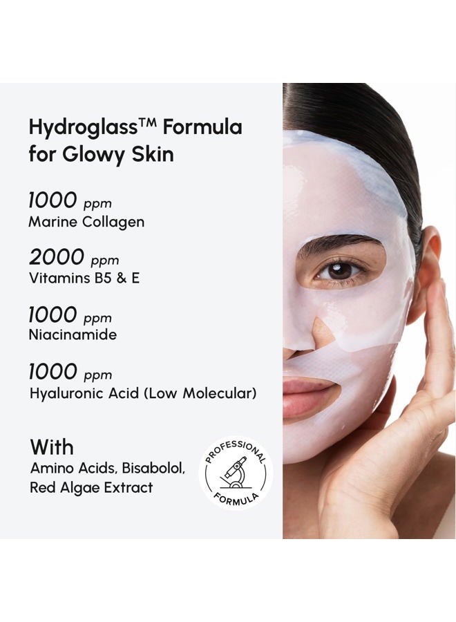 MAREE Hydrogel Collagen Facial Mask with Hyaluronic Acid — Hydrating Face Masks Skincare — Niacinamide, Amino Acids & Red Algae Extract — Facial Masks For Women — Mascarillas Para La Cara — 4 Count - Image 4