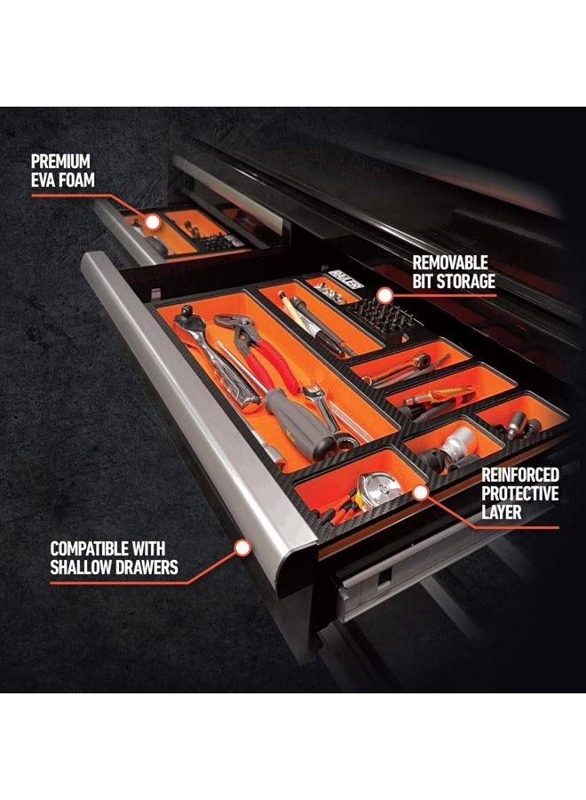 Railer EVA Foam Tool Tray – Premium Tool Box Accessories & Storage Organizer with a Built-In Bit & Socket Organizer for Your Tool Drawer - Image 4