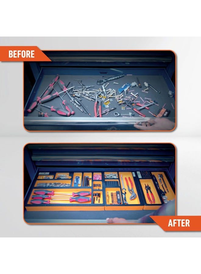 Railer EVA Foam Tool Tray – Premium Tool Box Accessories & Storage Organizer with a Built-In Bit & Socket Organizer for Your Tool Drawer - Image 2