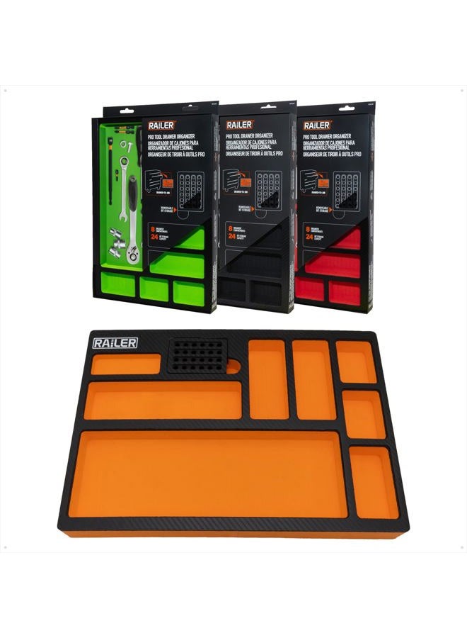 Railer EVA Foam Tool Tray – Premium Tool Box Accessories & Storage Organizer with a Built-In Bit & Socket Organizer for Your Tool Drawer - Image 1
