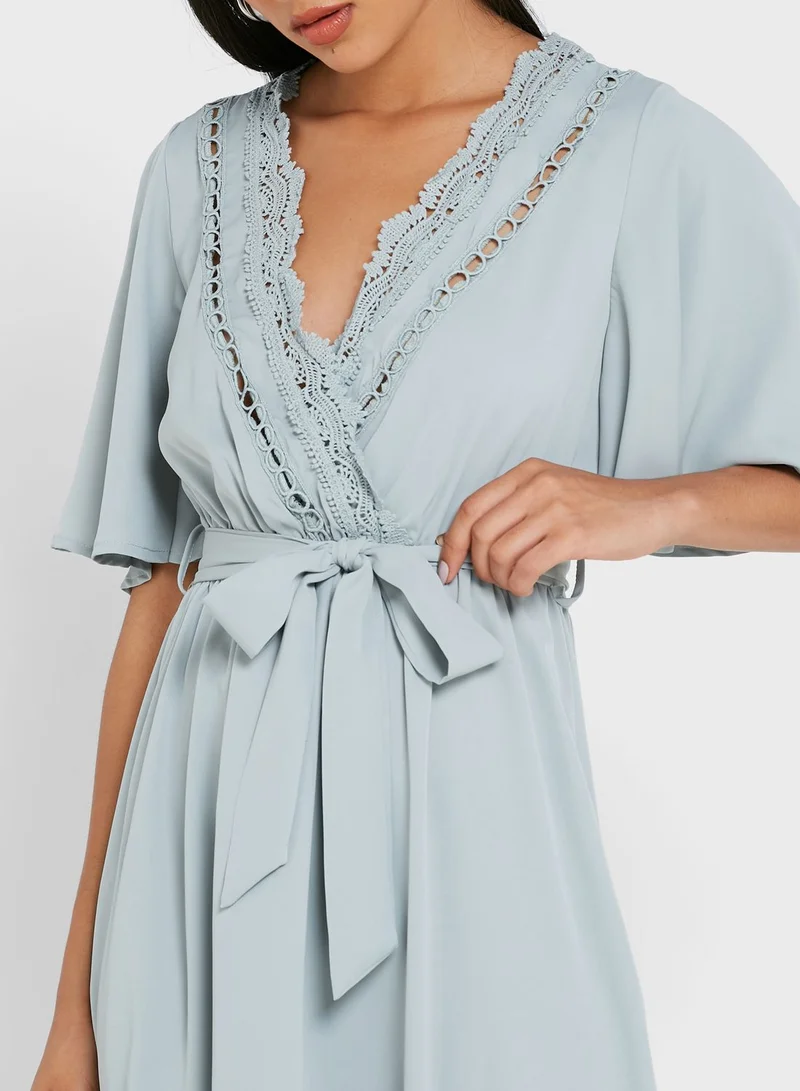 ELLA Wrap Belted Dress