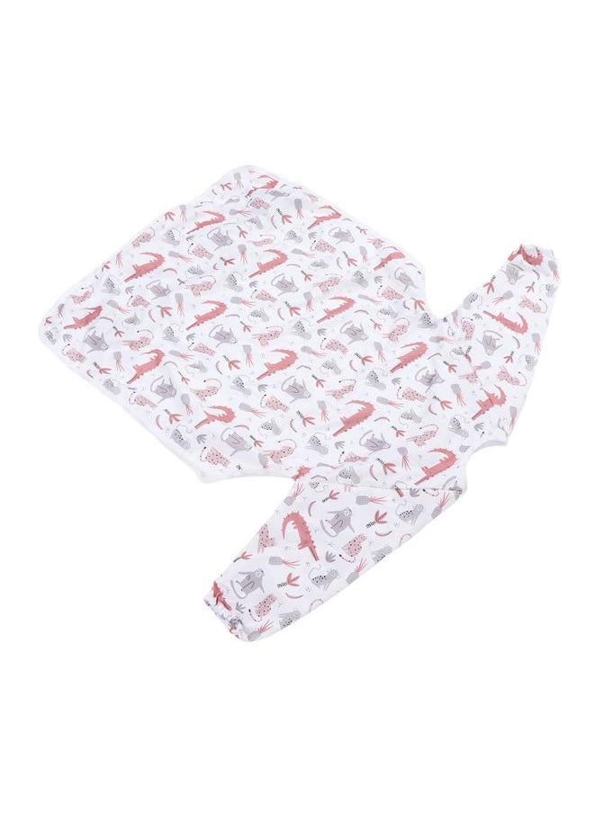 Thoraya - Coverall Toddler Feeding Bib One Piece Waterproof Polyester Long Sleeves Easy Cleaning Baby Apron for Eating ZP007 CP01 - Image 1