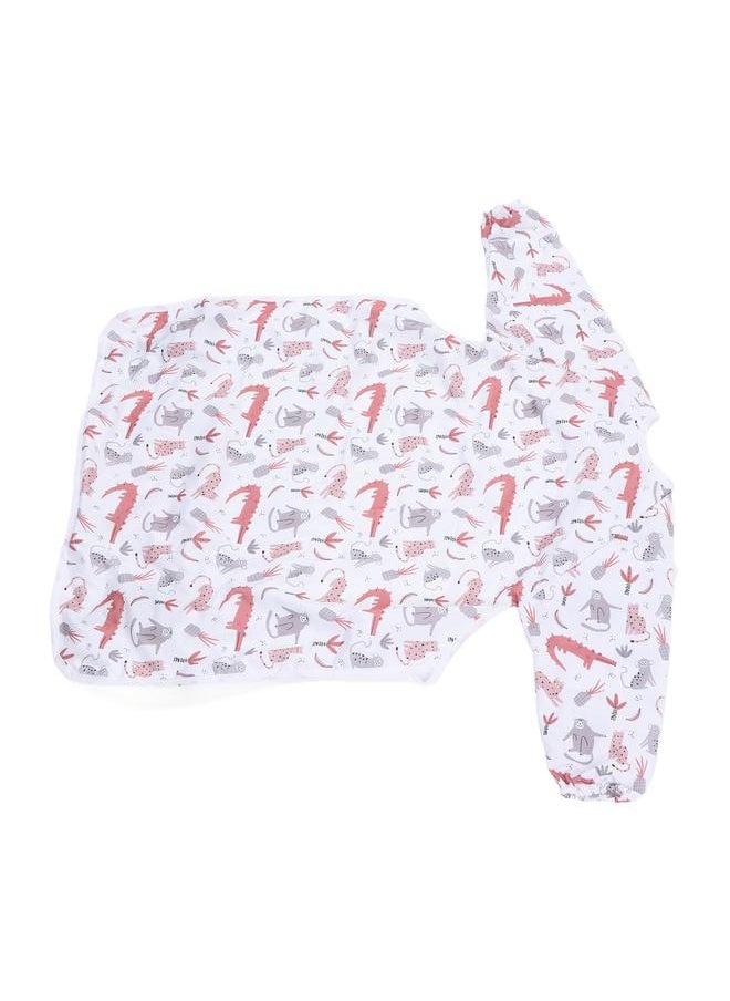 Thoraya - Coverall Toddler Feeding Bib One Piece Waterproof Polyester Long Sleeves Easy Cleaning Baby Apron for Eating ZP007 CP01 - Image 1