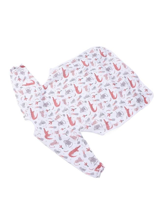Thoraya - Coverall Toddler Feeding Bib One Piece Waterproof Polyester Long Sleeves Easy Cleaning Baby Apron for Eating ZP007 CP01 - Image 1