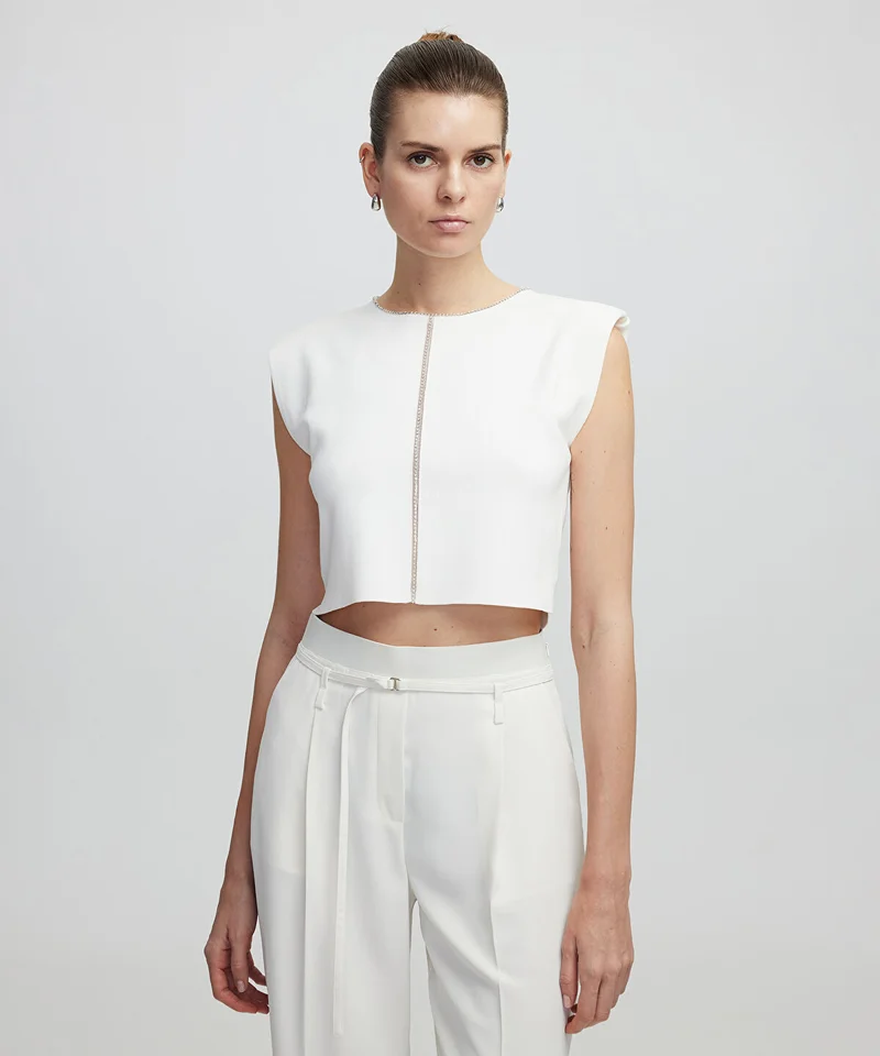 Ipekyol Knit Top With Rhinestones