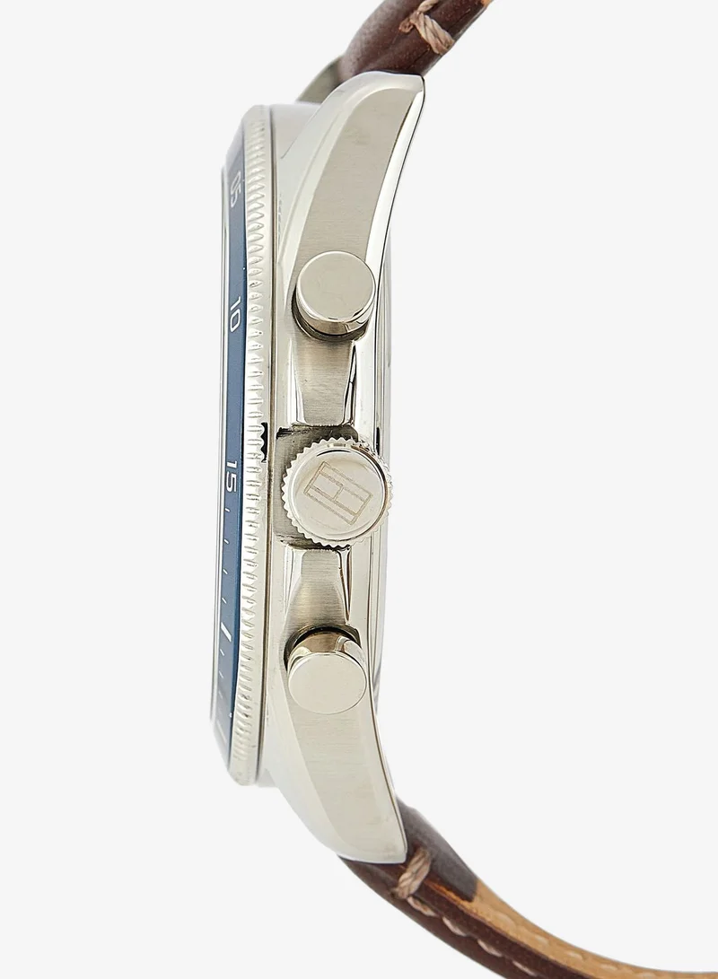 Tommy Hilfiger  Mens Analog Multifunction Quartz Watch With Brown Leather Strap - 1791837 for Men | Best Price UAE