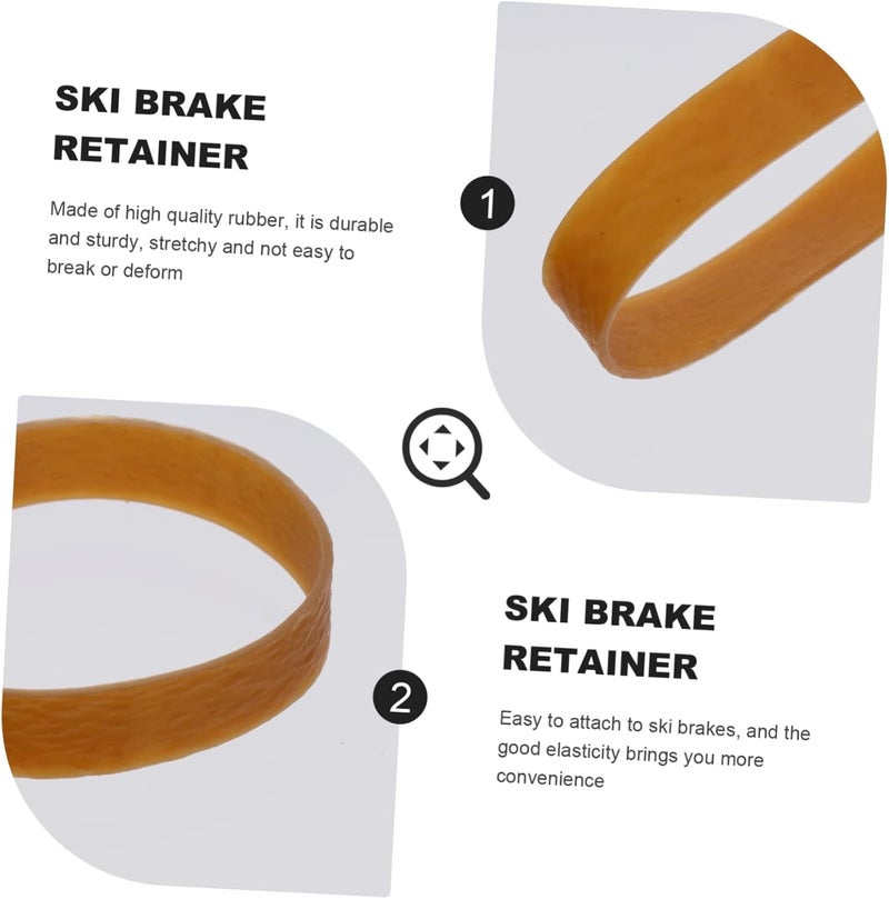 1 Set Elastic Ski Brake Retainers Durable Rubber Bands for Snowboard Brake Safety for Ski Tuning and Waxing Easy to Use for Outdoor Sports Enthusiasts - Image 3