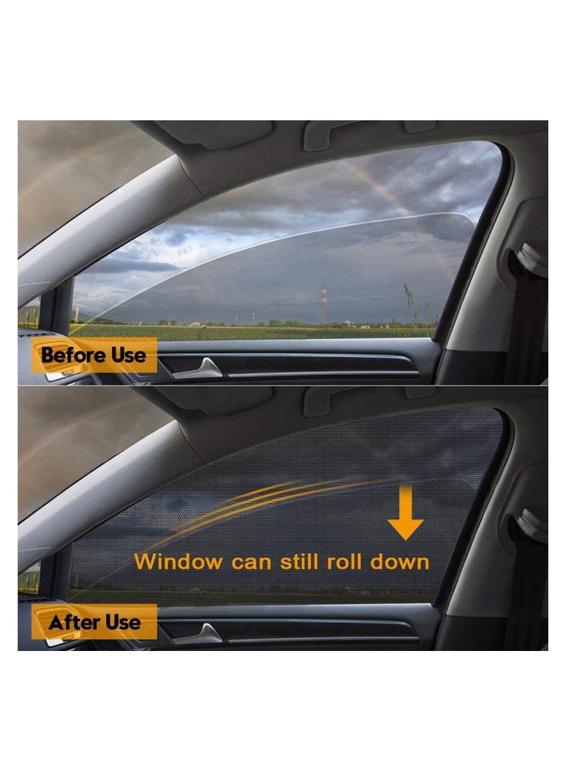 Y&D 2Pcs Car Window Shades for Baby Block UV Rays Protect Your Babies Kids and Pet from AN Rear Side Portable Accessories 44" x 20" Easy Flexible to Use  - Image 4