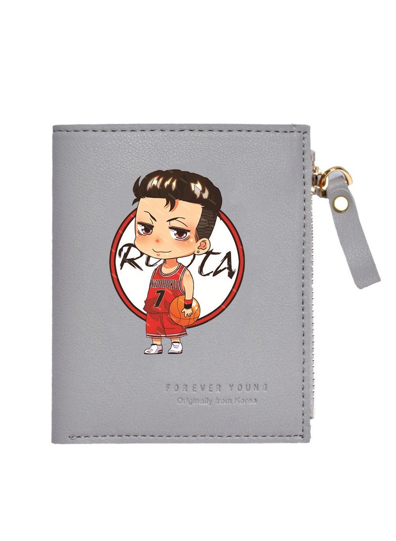 KUYING Slam Dunk, Student Card Bag, Leather Wallet 