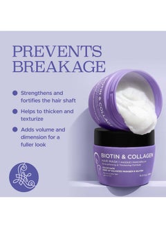 L LUSETA Luseta Biotin Collagen Hair Mask for Dry & Damaged Hair 16.9 Oz, Strengthening & Thickening Treatment for Hair Growth, Deep Conditioning Hair Treatment  - Image 3