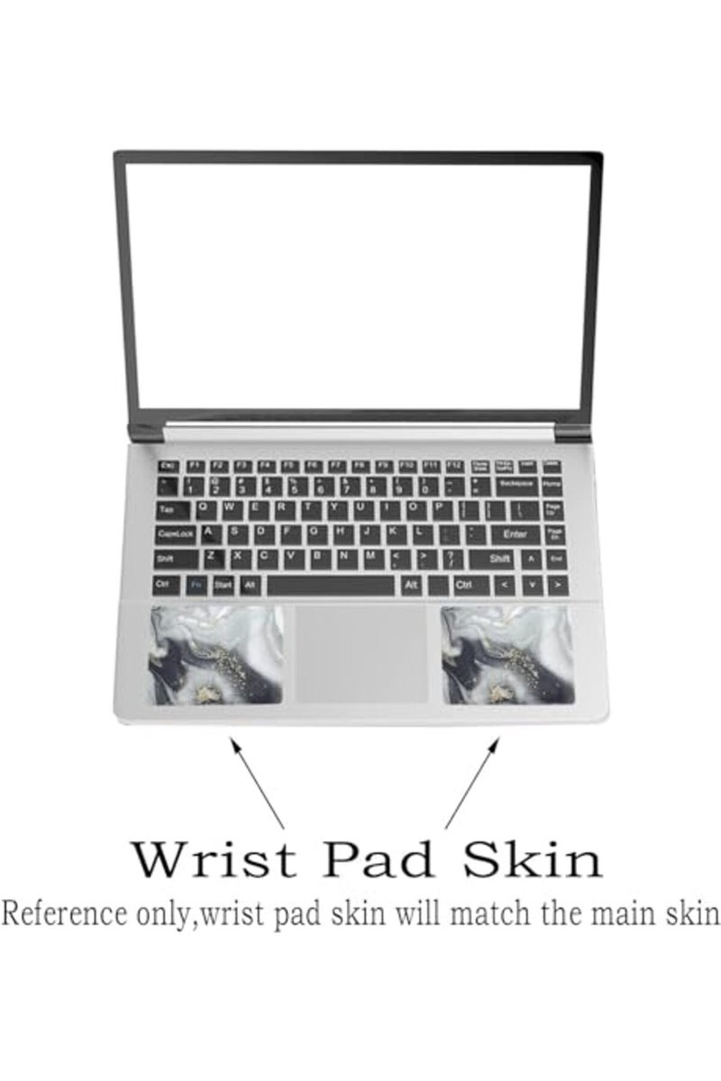 BPA Laptop Skin Sticker Decal, 12" 13" 13.3" 14" 15" 15.4" 15.6 inch Vinyl Cover Art Protector Notebook PC (Free 2 Wrist Pad Included), Decorative Waterproof Removable, Grey Marble - Image 3