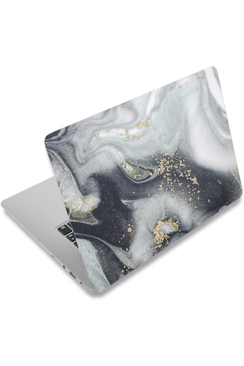 BPA Laptop Skin Sticker Decal, 12" 13" 13.3" 14" 15" 15.4" 15.6 inch Vinyl Cover Art Protector Notebook PC (Free 2 Wrist Pad Included), Decorative Waterproof Removable, Grey Marble - Image 1