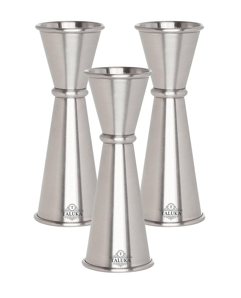 Taluka 3PC Stainless Steel Double Side Peg Measure Cocktail Measuring Bar Tool 3060Ml