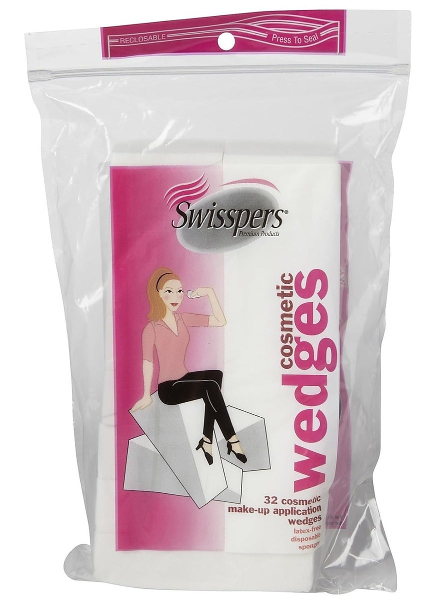 Swisspers Swisspers Premium Cosmetic Wedges, 32 Count 