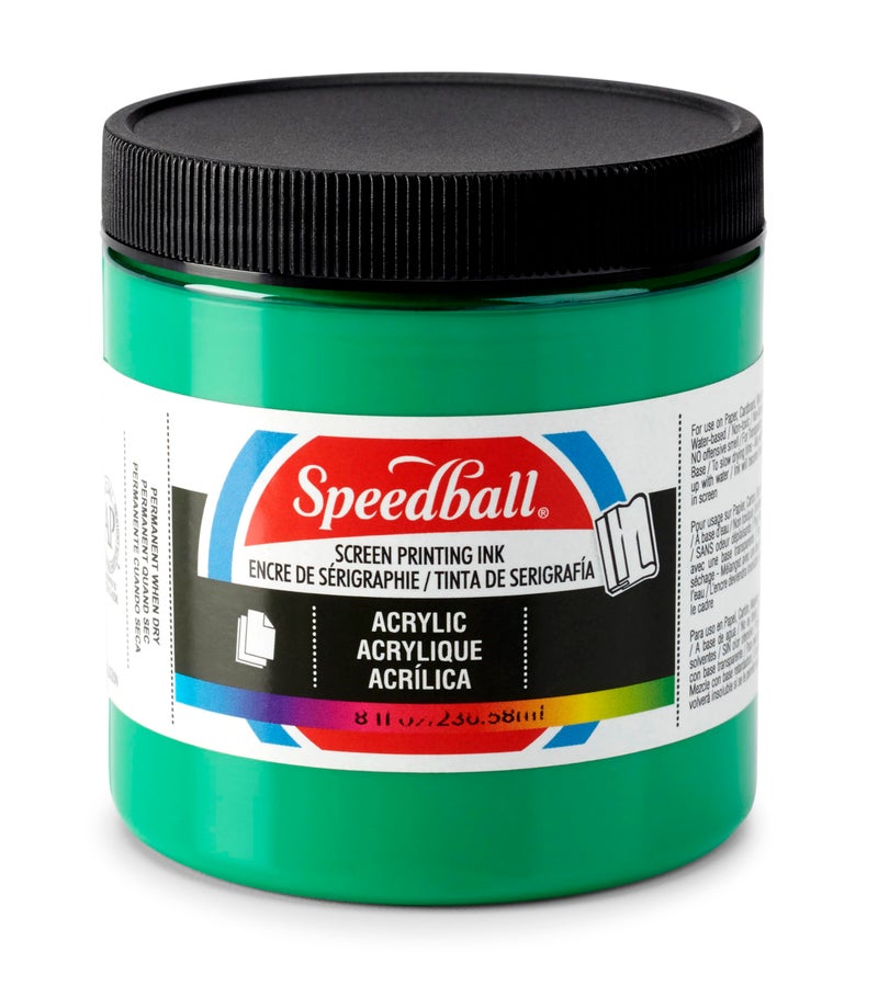 Speedball 004634 Acrylic Screen Printing Ink 8 fl oz Emerald Green