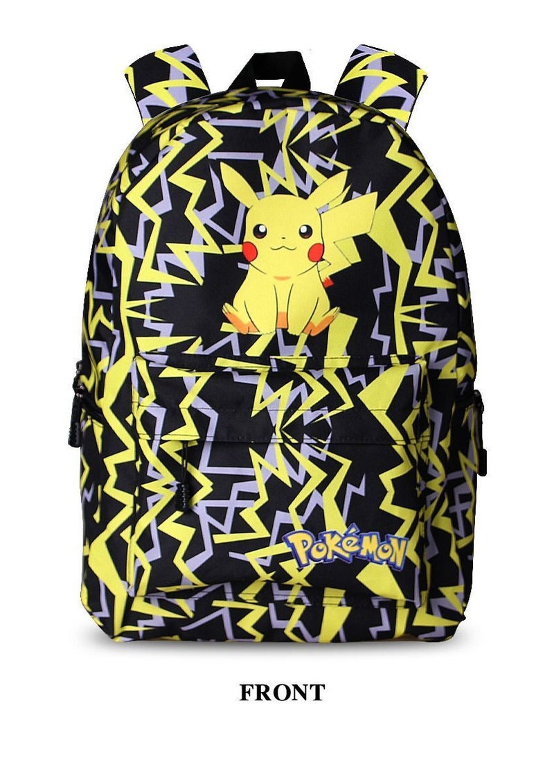 NIBEMINENT Set of 3 Kids Backpacks Pokémon Pikachu Print Backpack in 1 School Bag with Shoulder and Pencil for Boys Girls  - Image 2