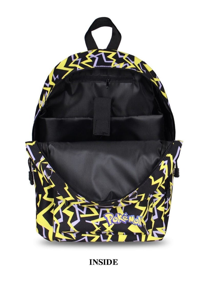 NIBEMINENT Set of 3 Kids Backpacks Pokémon Pikachu Print Backpack in 1 School Bag with Shoulder and Pencil for Boys Girls  - Image 3
