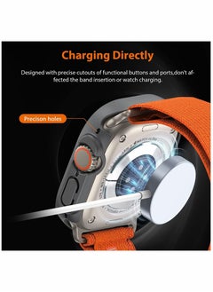Y&D Tempered Glass Hard PC Case Compatible with Apple Watch Ultra 49mm Screen Protector, [9H Hardness] [HD Clear] [Touch Sensitive] Full Protection for iWatch Ultra,Black(2 Pack)  - Image 5