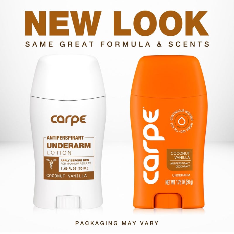 Carpe Underarm Antiperspirant Deodorant Advanced Sweat & Odor Protection Formula - Antiperspirant for Women & Men Helps to Combat Excessive Sweating with Odor Control - Coconut Vanilla - Image 3