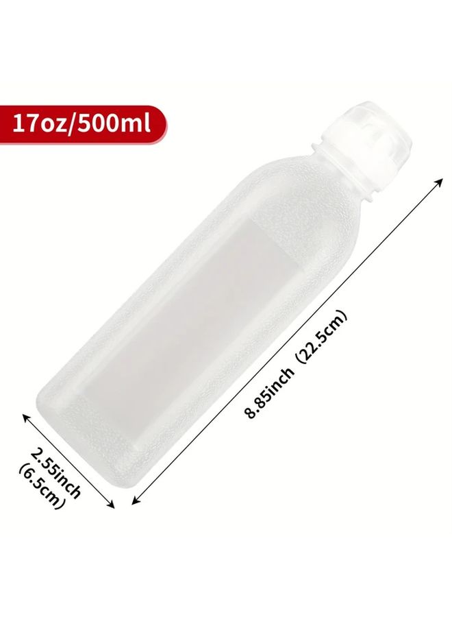 17oz 4 Pack Squeeze Bottles For Ketchup BBQ Sauce Salad Dressing Oil Syrup - Image 3