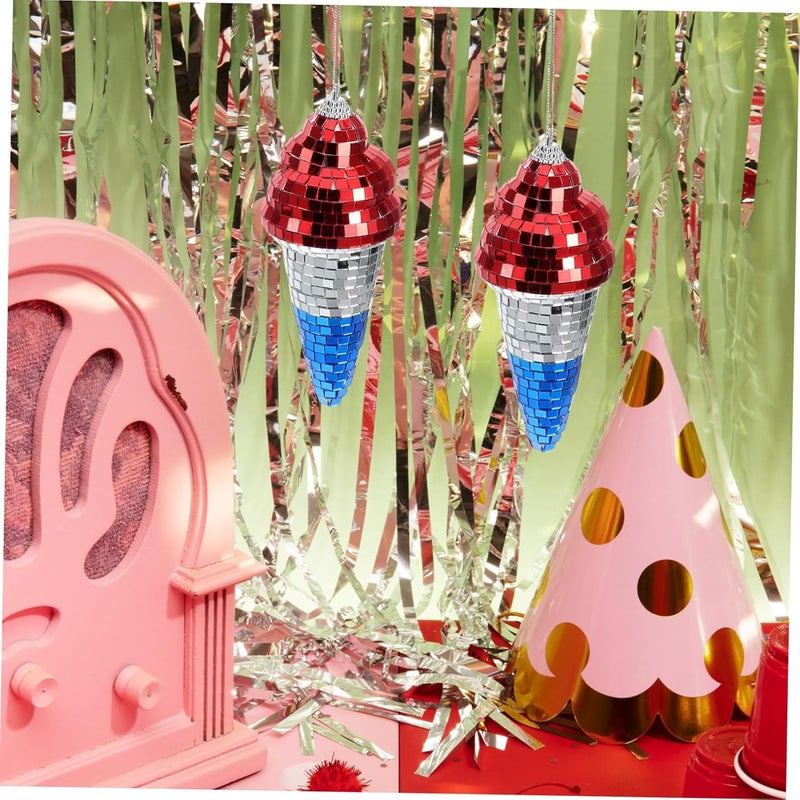 UPKOCH Retro Ice Cream Disco Ball Mirror for Birthday Ktv Sound Absorption Feature - Image 3