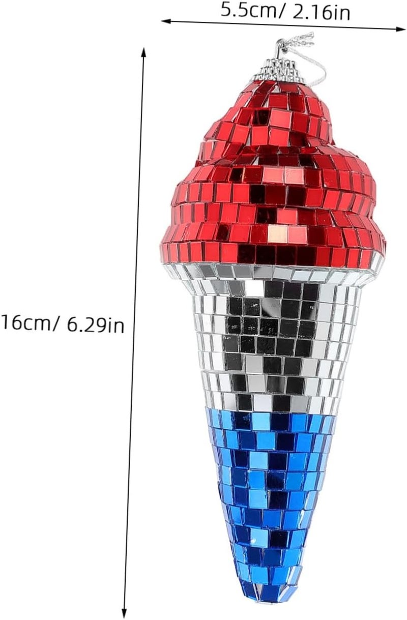 UPKOCH Retro Ice Cream Disco Ball Mirror for Birthday Ktv Sound Absorption Feature - Image 1