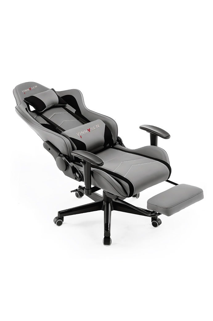 Gaming Chair Computer Chair, Ergonomic High Back Fabric Gaming Chair 3D Handrail, Tilt 180° and Height Adjustable Computer Chair with Neck and Massaging Lumbar Support for Office or Gaming - Image 2