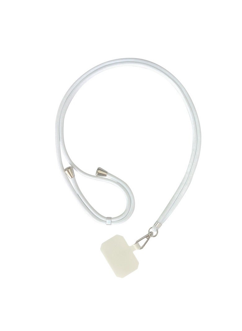 Digipace Phone Lanyard, Universal Crossbody Cell Phone Lanyards, Multifunctional Nylon Patch Adjustable Shoulder Neck Strap Compatible with Most Smartphones(White)  - Image 2