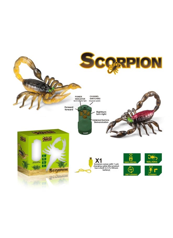 Products Remote Control Spider Insect Animal Music Remote Control Electric Mouse Toy Electric Snake Pet Toy-Color:Remote Control Scorpion  - Image 1