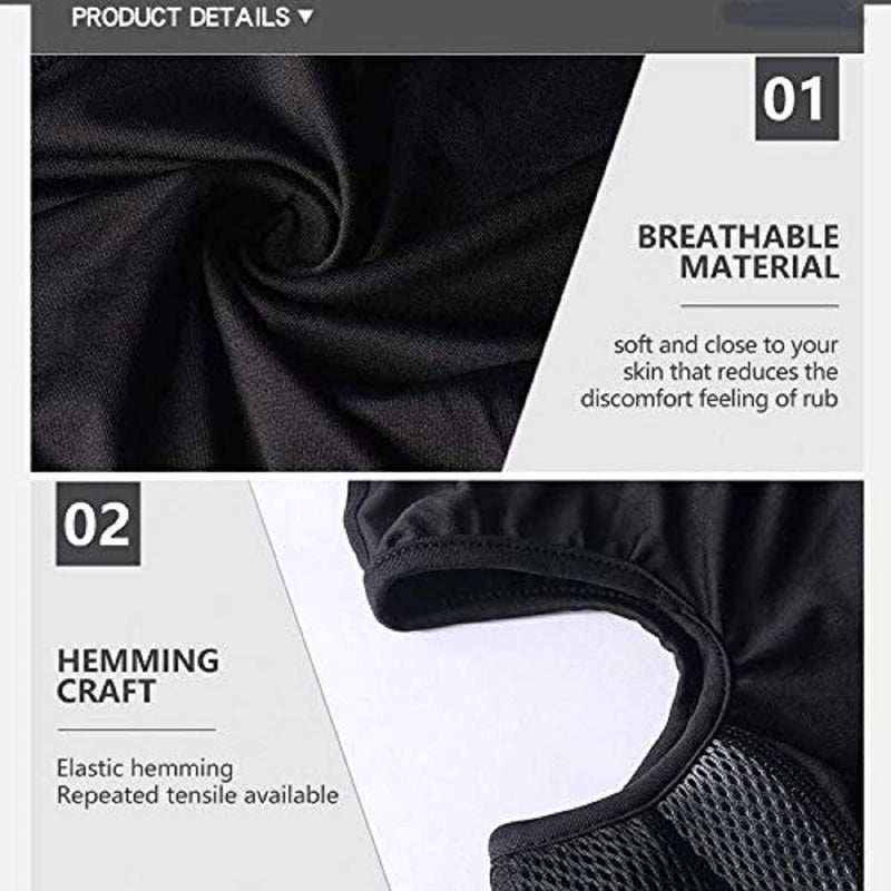 PrimeBox Helmet Face Mask Full Cover Bike Riding Cotton Anti-Dust Protection Neck Gaiter Stylish Black Biker Mask Pack of 1 Balaclava for Men - Image 4